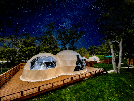 【基本プラン】〈1日2組限定／ラグジュアリーグランピング〉夕朝食付／2テント(2名様から4名様までのご宿泊)