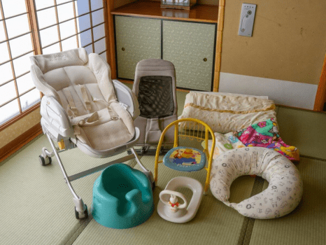 お子様連れでも安心してお過ごし頂けるよう、各種グッズを揃えております。