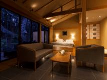 残光を放つ銀色の月、大人の和モダンがコンセプトの御部屋でござます。(客室例【晦】)