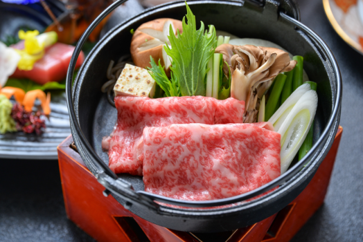 人気の1品、松阪牛のすき焼き