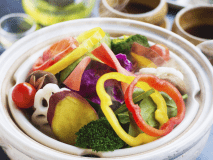 【温泉野菜蒸し】“抗酸化作用”の高い『旬のお野菜10種』を贅沢に♪