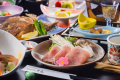 【庄内名物和食会席膳】迷ったらコチラ。庄内の名物料理を取り揃えた基本のご夕食です。