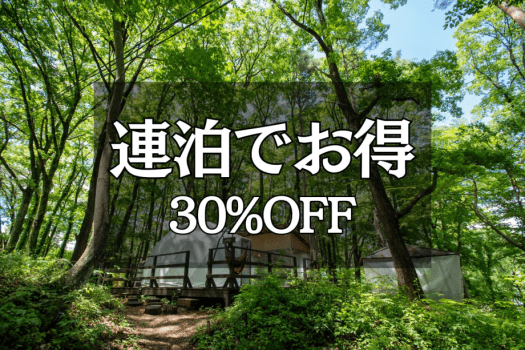 【連泊割】2泊以上で毎日が30％OFF（夕朝食付）