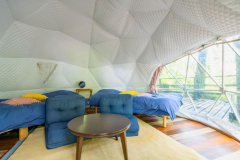 【最大4名／冷暖房完備】ドームテント4M（ベッド2台&ソファベッド2台）