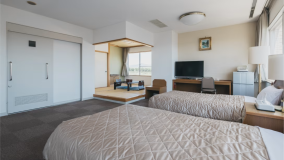 【禁煙】【バリアフリー対応】角部屋和洋室　阿蘇山ビュー