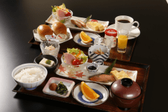 当館の朝食です♪ゆっくりお召し上がりください♪