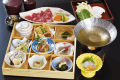 宮島の食べ歩きも夕食も楽しみたい方へ♪ 彩り豊かな小鉢と和牛しゃぶしゃぶを味わう冬の御膳。 宮島の食べ歩きも夕食も楽しみたい方へ♪ 彩り豊かな小鉢と和牛しゃぶしゃぶを味わう冬の御膳。