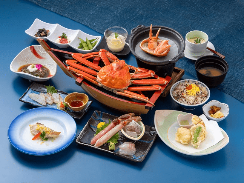 ・【カニコース（一例）】本ズワイガニ1尾付き（カットして提供）旨みの詰まったカニ料理をご堪能ください