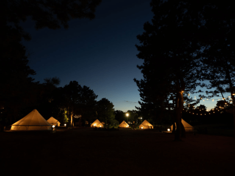 テントサイト／3パターンのグランピングお部屋タイプをご用意しております。ペット同伴プランを含めたお好みの用途に合わせてお部屋を選択いただけます。