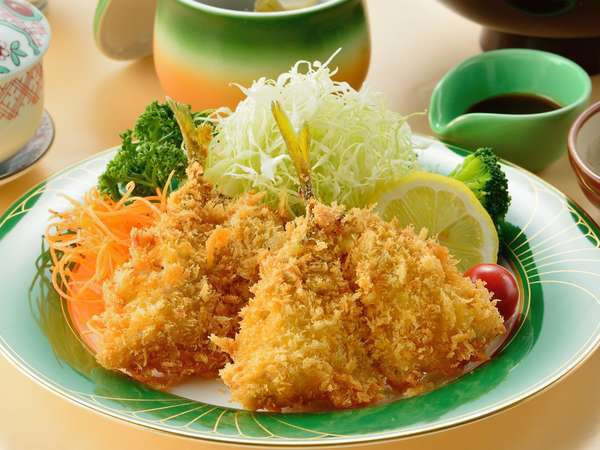 【あじフライ御膳】看板メニューの活きあじフライ