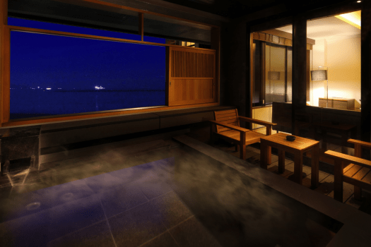 プレミアムツイン客室露天風呂（一例）