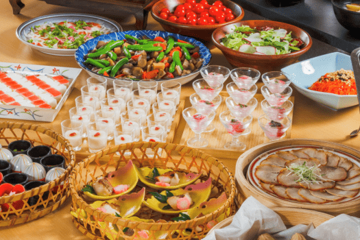 ボリューム満点！約20種類のかまどビュッフェ