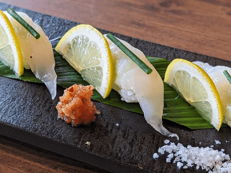 【海辺の鮨宿】宿泊者限定「とらふぐ＆鮨コース」さらに鮑ステーキ付＜鮨屋台＞贅沢！とらふぐ＆鮨づくしプラン1泊2食付