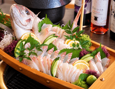 【地元食材を味わう】宗像牛×あなご×ジャパンサーモン 生け簀で鯛すくい体験&豪華船盛り!【1泊夕食付】 【地元食材を味わう】宗像牛×あなご×ジャパンサーモン 生け簀で鯛すくい体験&豪華船盛り!【1泊夕食付】