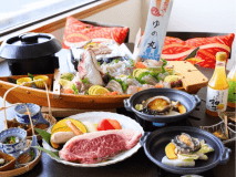＜平日がお得＞鯛が踊って鮑も踊るお肉がじゅうじゅう心が躍る～鯛すくい体験（活き造り）＋鮑踊り焼き＋ステーキ！限定グルメプラン【1泊夕食付】