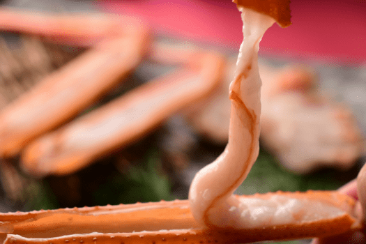 香住ガニのカニ刺し　とろける甘さ