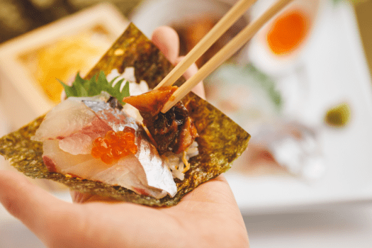 特製手巻き寿司　お子さまも楽しくお魚が食べられる一品