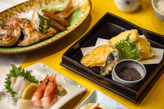 夏の海会席　～香住の旬魚や但馬牛、地元野菜など香住の食材をふんだんに～