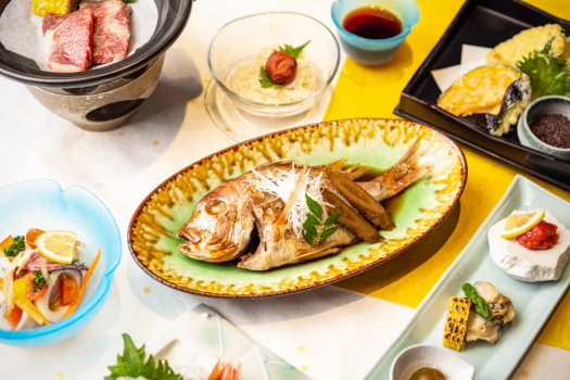 【日帰り昼食】夏の海会席　～香住の旬魚や但馬牛、地元野菜など香住の食材をふんだんに～