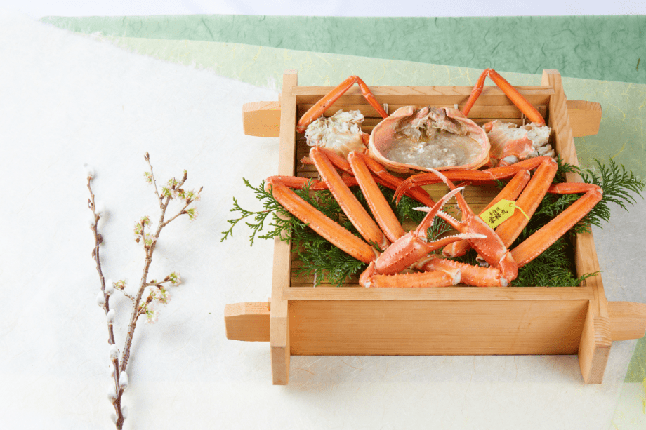 【仲買人厳選】「タグ付き香住ガニ」を焼・鍋・刺・蒸の豪快に2匹　～『春の香住ガニフルコース』～