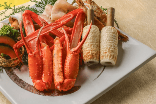 【食べ比べ】2大ブランド　香住ガニと但馬牛が一緒に食べられる　～『春のよくばり会席』～