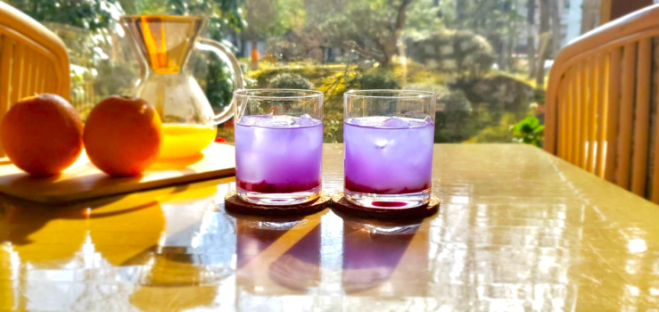 雪解け水を使ったウェルカムドリンク
