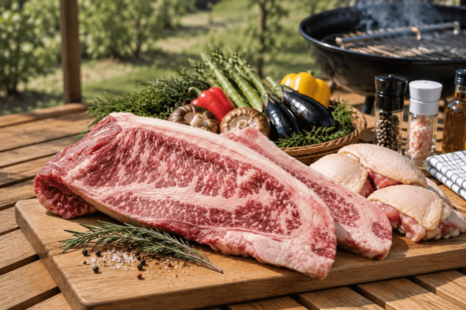 【PAOの肉汁溢れる贅沢ステーキBBQ 野菜ビュッフェ付　お得な1DAY(7h)プラン】【こたつ、エアコン装備ドーム付※1、小学生以下無料、ペット同伴OK、雨得、駐車場無料】
