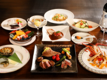活伊勢海老や活鮑、滋賀のブランド霜降り「近江牛」や地場の伝統野菜を用いたダイヤモンドコース