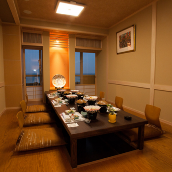【展望風呂付客室】個室料亭でご夕食☆ラグジュアリープラン『海の幸三昧』