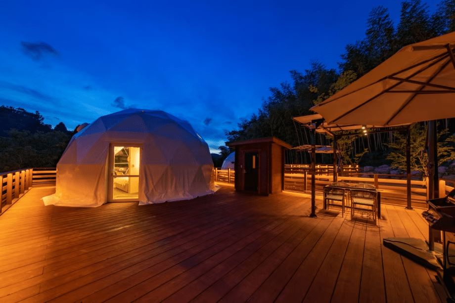 ジュニアスイート【せせらぎ】デッキ夜景外観