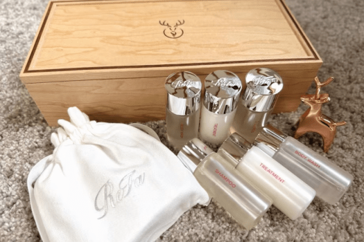 レディースプランアメニティ　ReFaのミニボトル(シャンプー・トリートメント・ボディーソープ　巾着付)♬