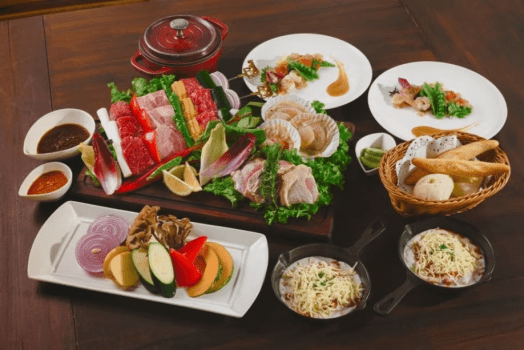 那須高原和牛を盛り込んだBBQコース