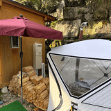 エグゼクティブドームでは薪式のテントサウナが使い放題！
（小学生以下のお子様のご利用はご遠慮ください）