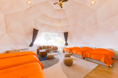 【5】8mドームテント　シングルベッド×6台