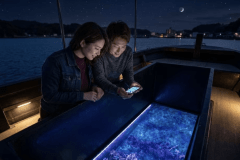 【海に浮かぶ秘密の天然水族館】BARドリンクを片手に、夜のグラスボートで過ごす幻想的なひととき＜カップル限定＞