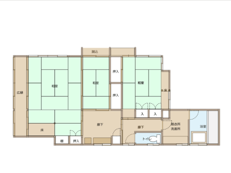 [YAMABUKI] Separated room with open-air bath, free-flowing hot-spring water / Japanese-style room 10 + 6 tatami mats / Villa Size:&nbsp;46 m&sup2;