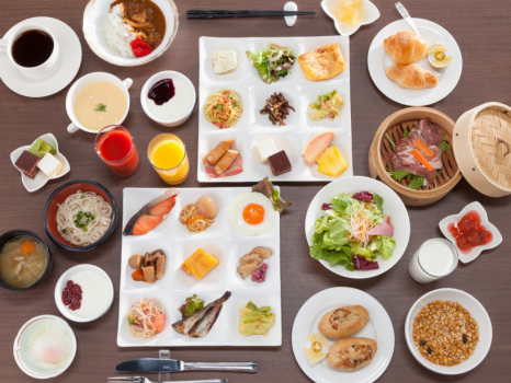 朝食ブッフェ 秋田ならではのメニューもございます。
