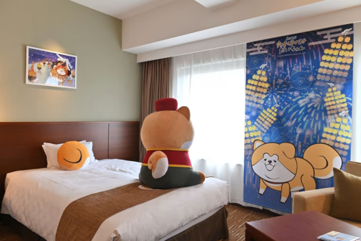 秋田キャッスルホテル開業55周年スペシャル！秋田犬たれみみだいちゃん ルーム （コーナーツイン）朝食付