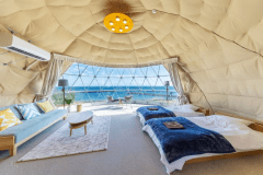 【マーレドーム】2ベッド・38㎡＜アズール＞オーシャンビュー・ドーム型テント