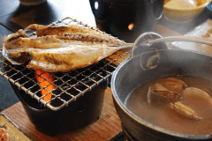 【一泊朝食】自分で炙る！三河産アジの干物付き一泊朝食付きプラン。定番の和朝食で健やかな朝を♪