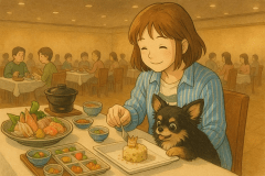 家族もワンちゃんも笑顔のお食事タイム