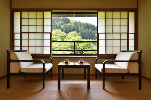 Deluxe Room 【Kaze no Yakata】 (60 m2) - View overlooking a beautiful valley