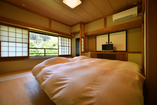 【Special room, limited to 2 groups per day]】The No.1 most popular special room in the hotel, “Tsuki no Yakata” (100㎡) with open-air bath and indoor ho