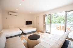 【1棟貸切/1〜4名】駿河湾を望むA棟（シャワー・トイレ付）