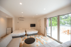 【1棟貸切/1〜4名】駿河湾を望むA棟（シャワー・トイレ付）