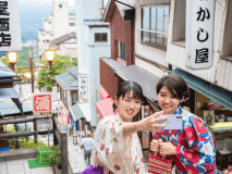 *【周辺散策】色浴衣で石段街を散策