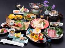 *【椿会席/一例】上州牛すき焼をメインにしたグレードアップ夕食