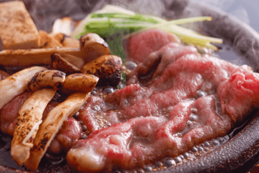 姫路和牛と松茸のすき焼き会席 姫路和牛と松茸のすき焼き会席