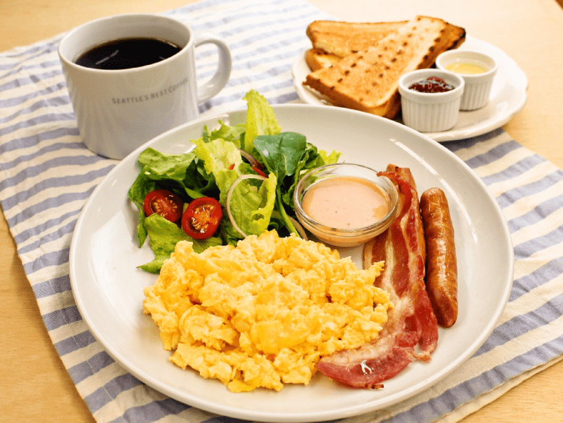 ■朝食、やっぱりスクランブルエッグが一番(^^♪