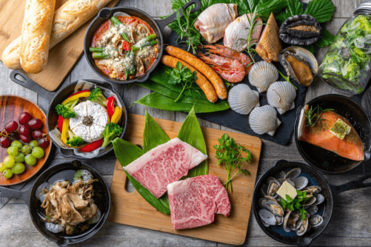 【12・1・2月限定】☆石川グルメを満喫♪グランピングBBQ🍽️1泊2食付きお食事プランがお一人様7,000円OFF/1日2組限定